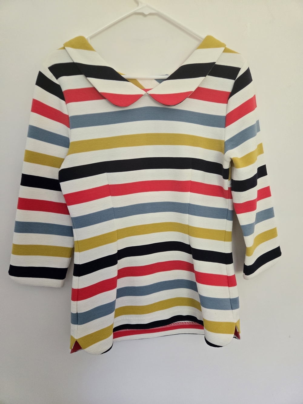 Boden Striped Peter Tunic in White, Red, Blue, Mustard & Black Preppy Fall 6
